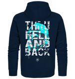 Thru hell and back - Cyan - Organic Zipper