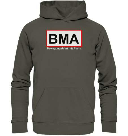 BMA Bewegungsfahrt mit Alarm - Organic Hoodie